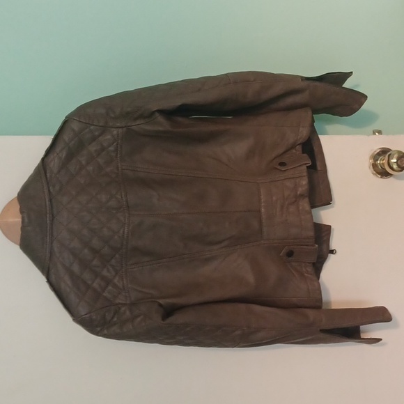 NWOT quilted Italian leather jacket - Picture 4 of 11
